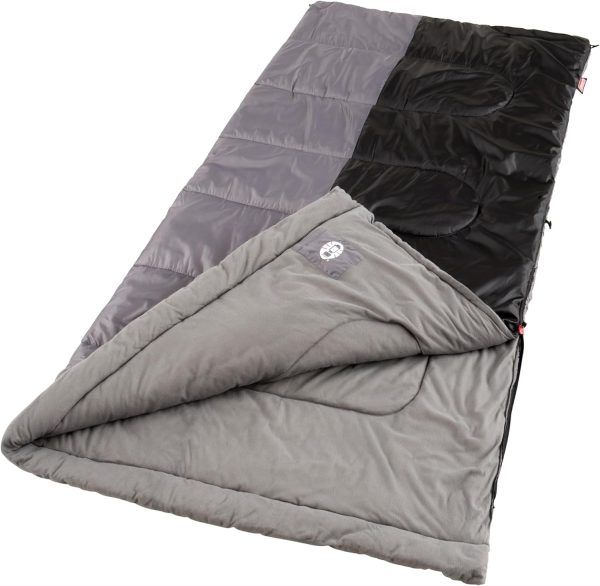 Coleman Biscayne Big & Tall 40°F Sleeping Bag, Fits Adults up to 6ft 4in Tall, No-Snag Zipper with Stuff Sack, Machine Washable - Image 2