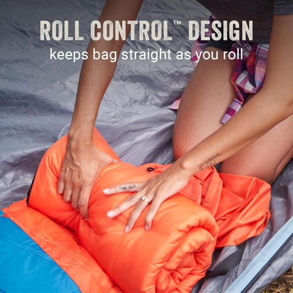 Coleman Kompact 20°F/30°F/40°F Sleeping Bag, Cool-Weather Adult Sleeping Bag with Heat Retention, Stuff Sack, & Snag-Free Zipper, Great for Camping, Sleepovers, Guests & More - Image 4