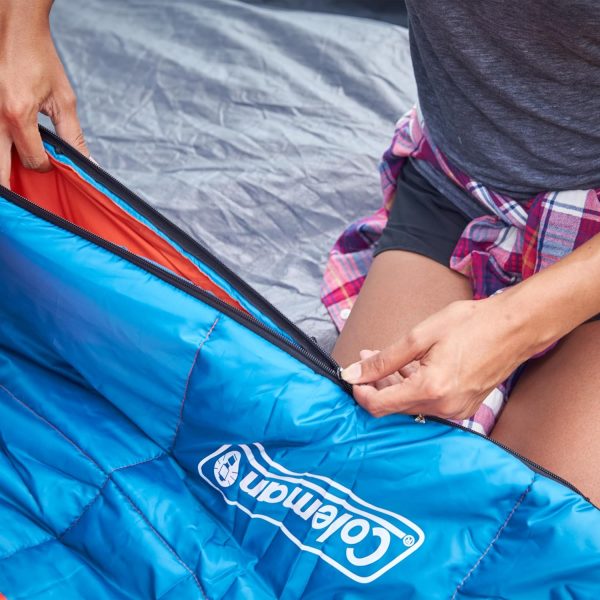 Coleman Kompact 20°F/30°F/40°F Sleeping Bag, Cool-Weather Adult Sleeping Bag with Heat Retention, Stuff Sack, & Snag-Free Zipper, Great for Camping, Sleepovers, Guests & More - Image 6