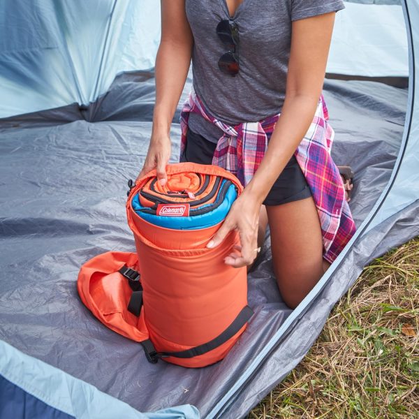 Coleman Kompact 20°F/30°F/40°F Sleeping Bag, Cool-Weather Adult Sleeping Bag with Heat Retention, Stuff Sack, & Snag-Free Zipper, Great for Camping, Sleepovers, Guests & More - Image 7