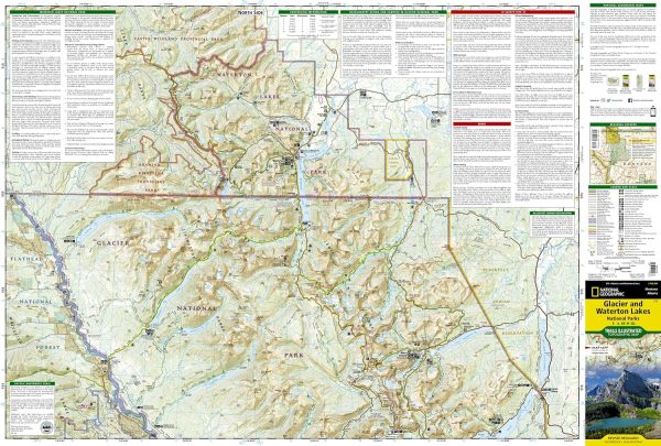 Glacier and Waterton Lakes National Parks Map (National Geographic Trails Illustrated Map, 215) - Image 4