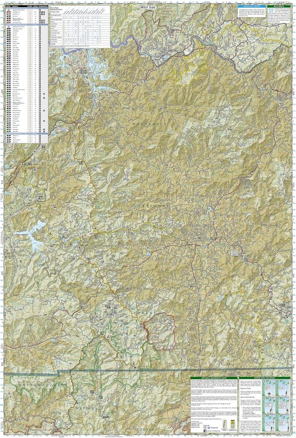 Nantahala and Cullasaja Gorges Map [Nantahala National Forest] (National Geographic Trails Illustrated Map, 785) - Image 5